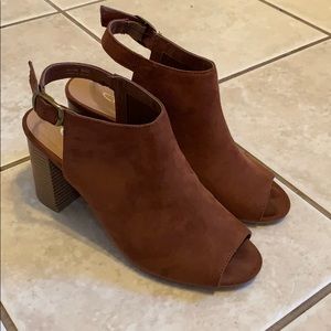 Peep Toe Booties - Like New!